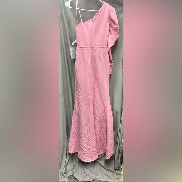 IEENA FOR MAC DUGGAL 26592 / 70149 NWT One Shoulder Puff Sleeve Gown - Picture 4 of 6